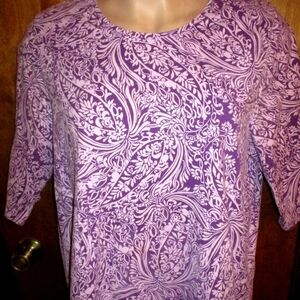 Catherines Purple and Lavender Patterned Tunic